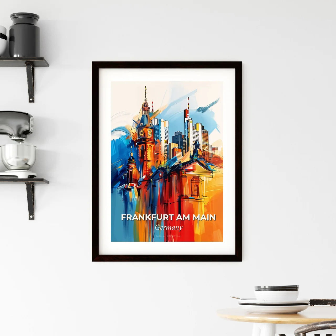 Vibrant Frankfurt Am Main, Germany Framed Print