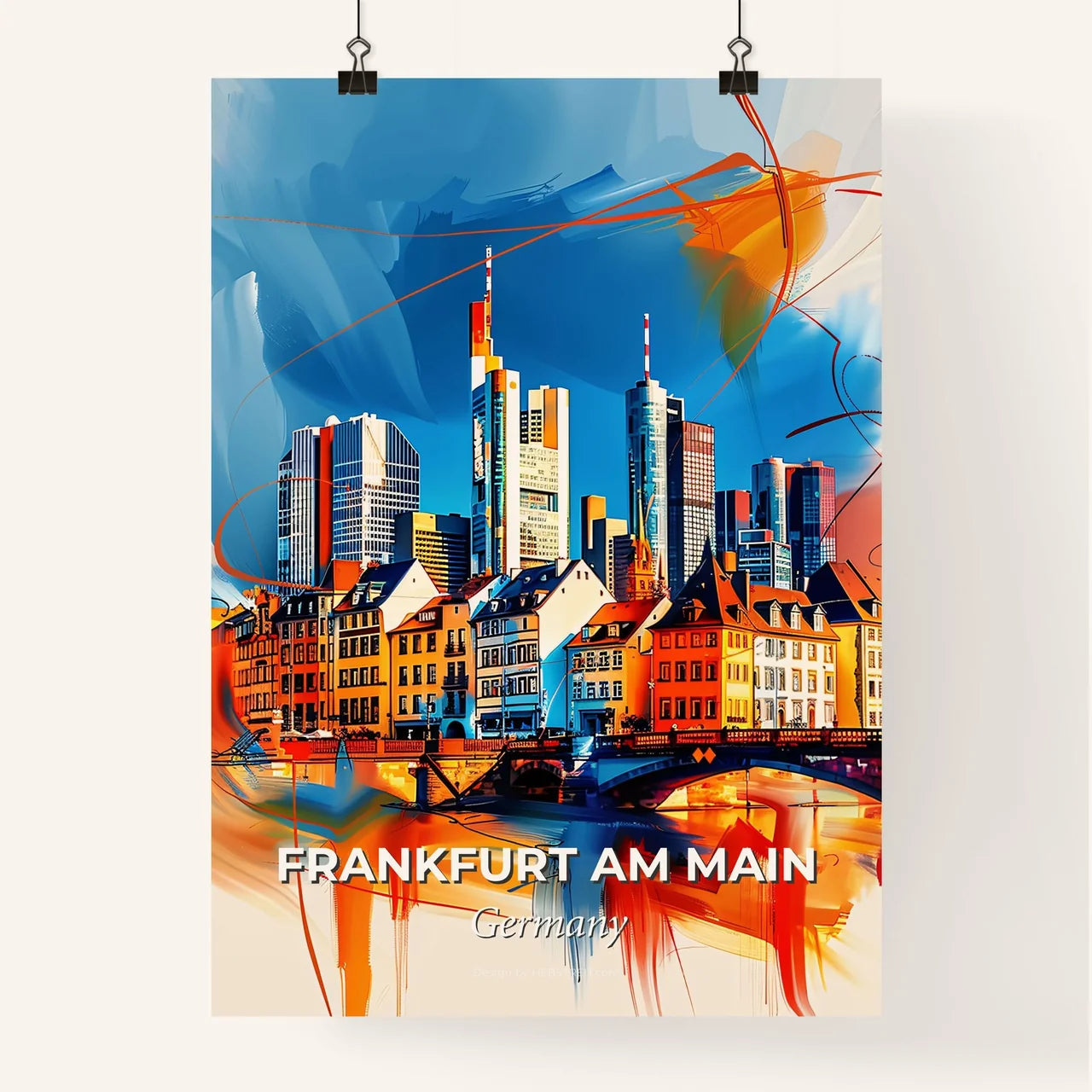 Vibrant Frankfurt Am Main, Germany Poster