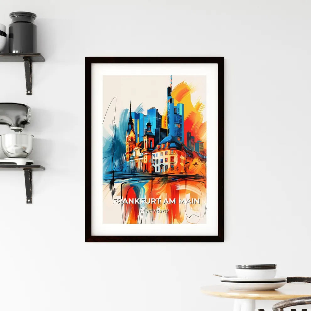 Vibrant Frankfurt Am Main, Germany Framed Print