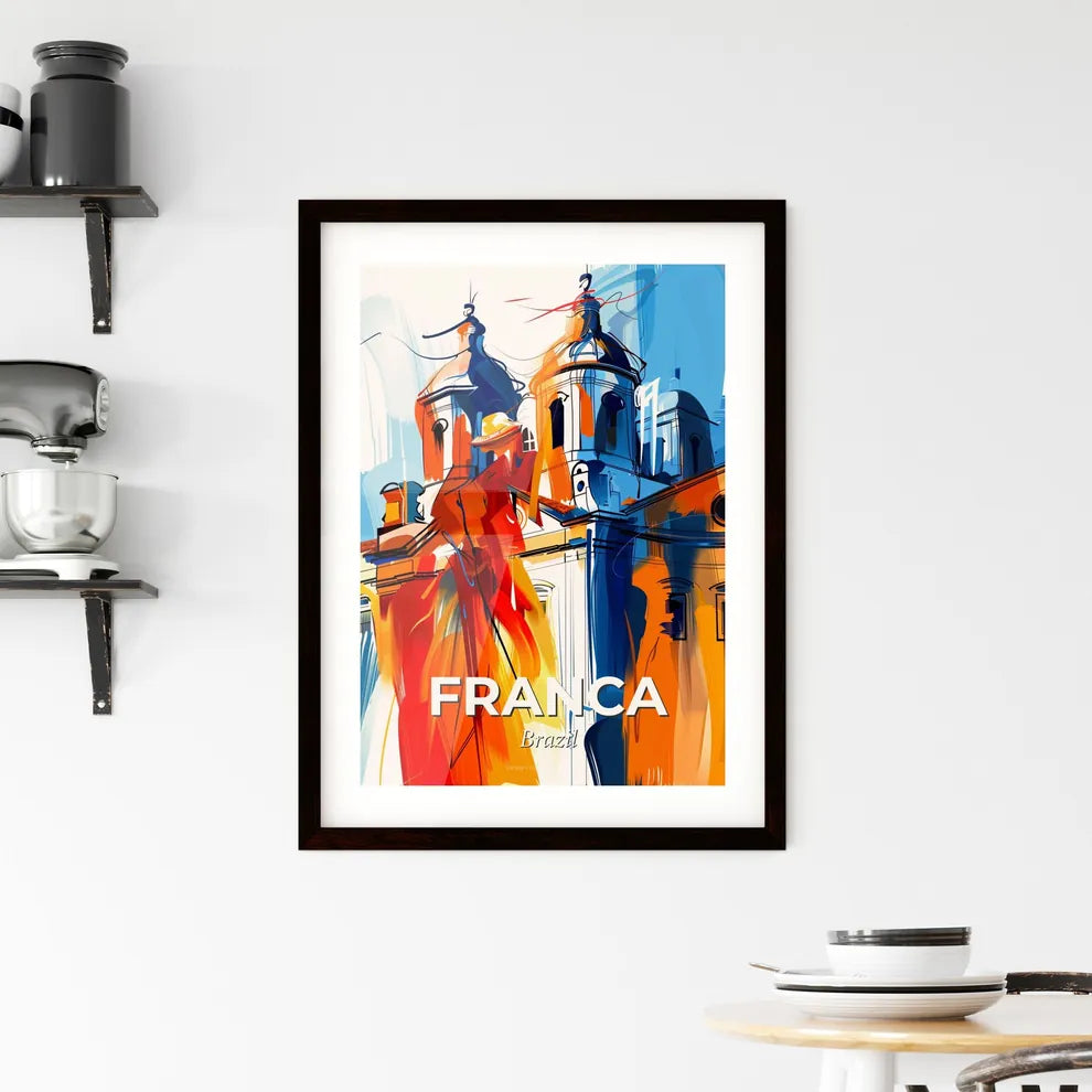 Vibrant Franca, Brazil Framed Print