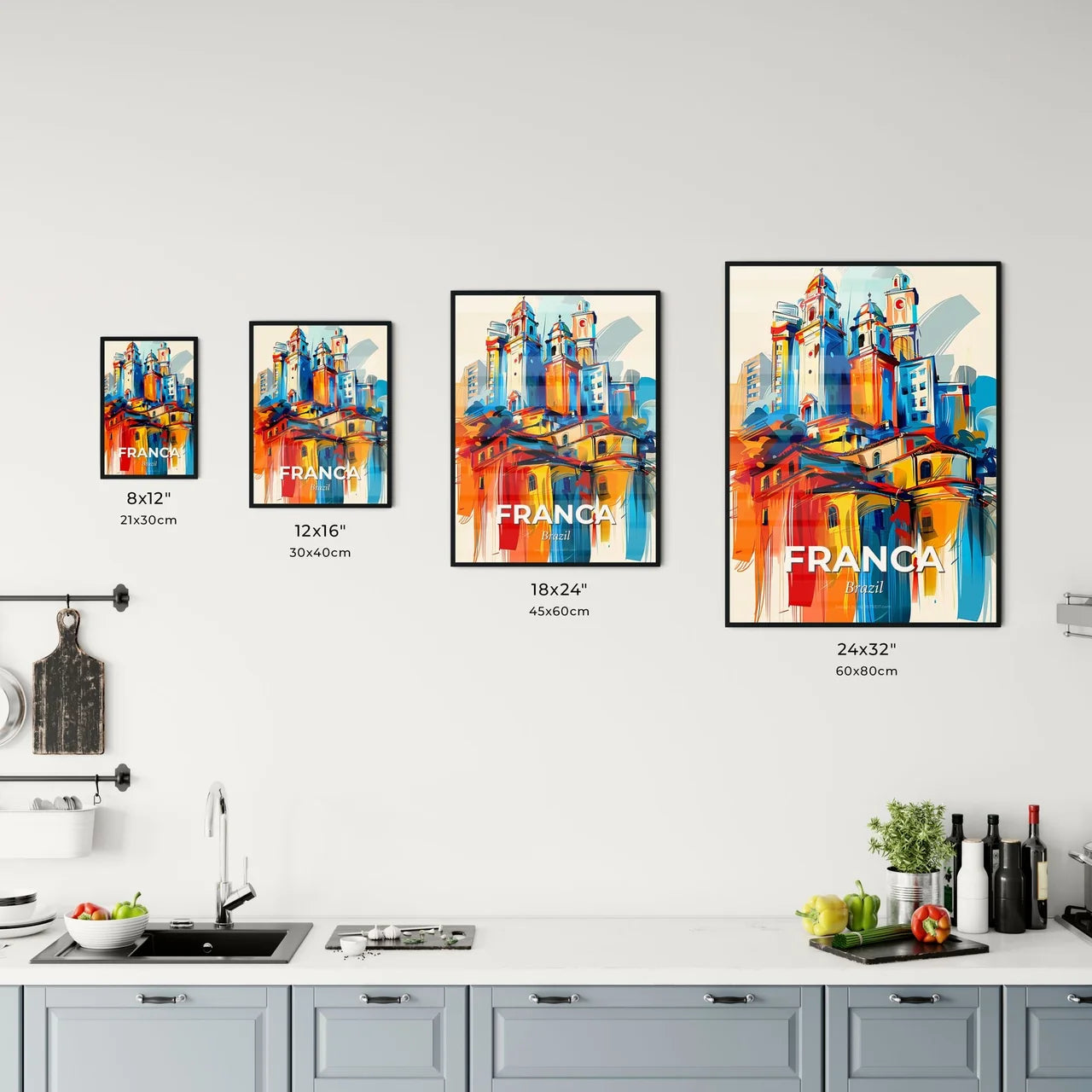 Vibrant Franca, Brazil Kitchen Art