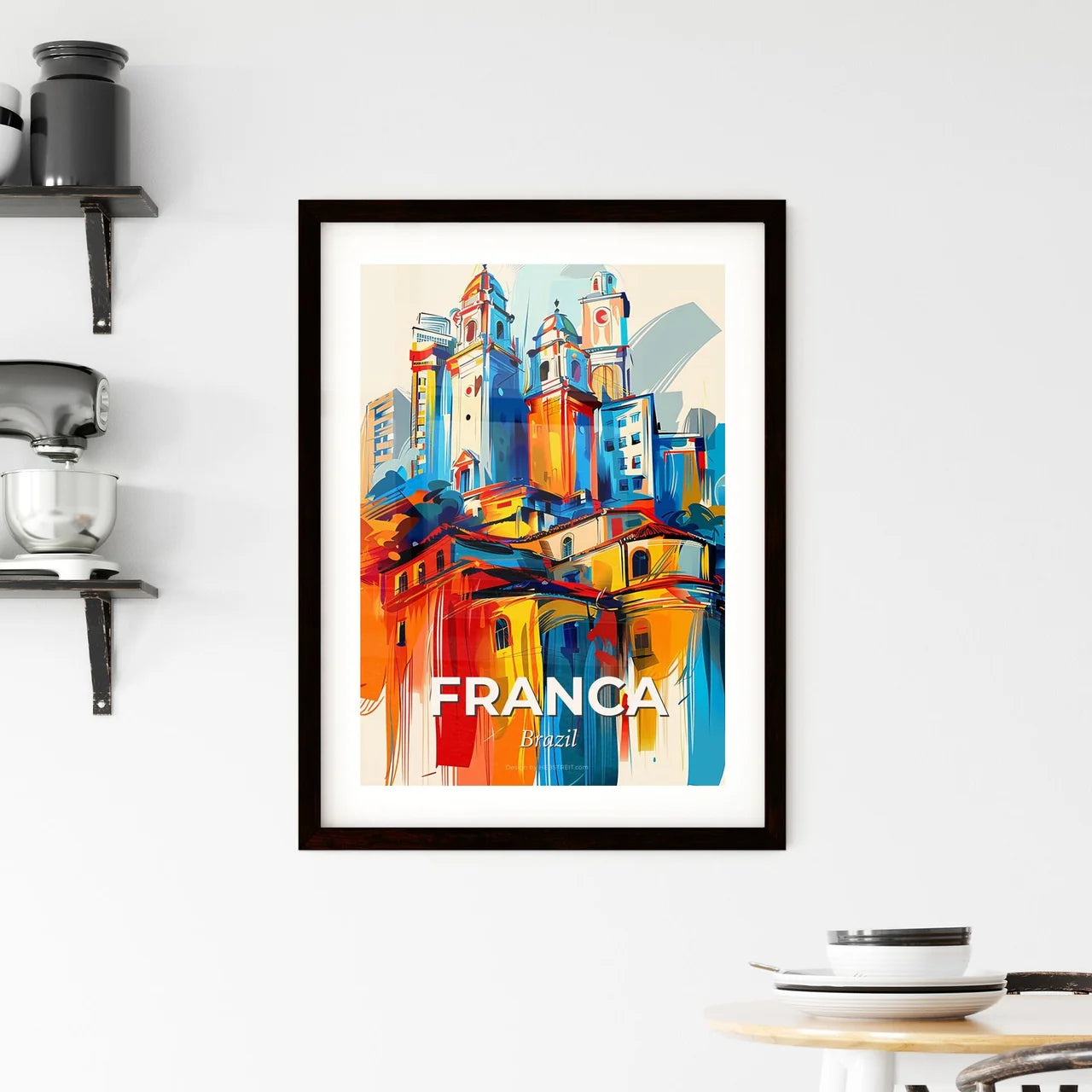 Vibrant Franca, Brazil Framed Print