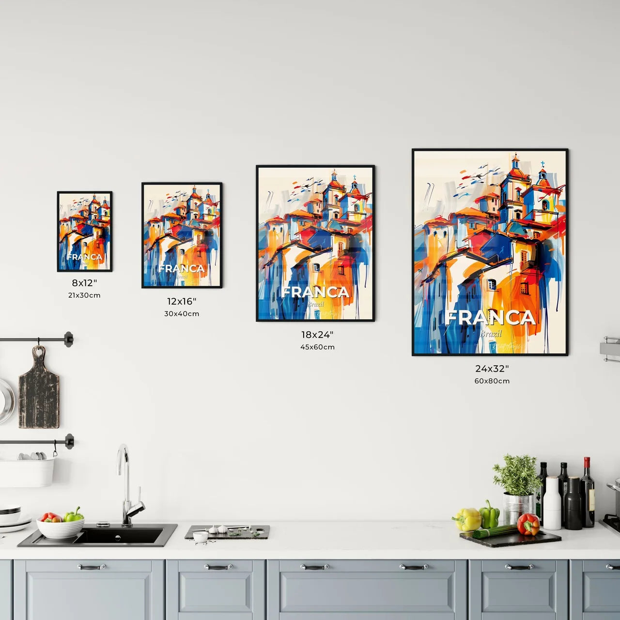 Vibrant Franca, Brazil Kitchen Art