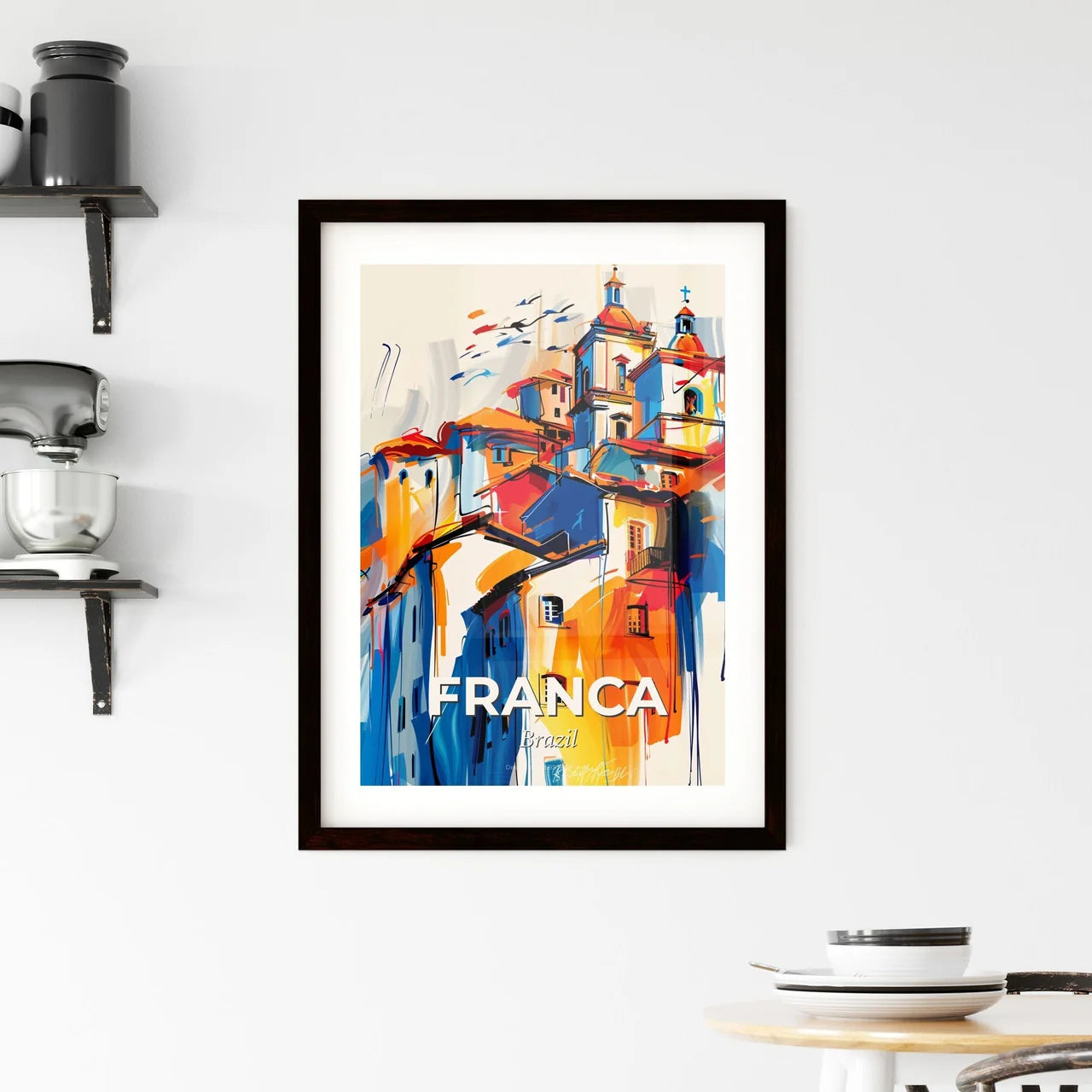 Vibrant Franca, Brazil Framed Print