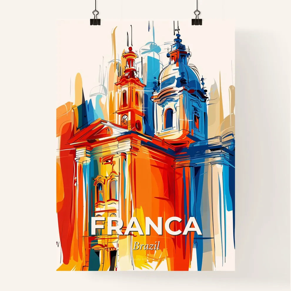 Vibrant Franca, Brazil Poster