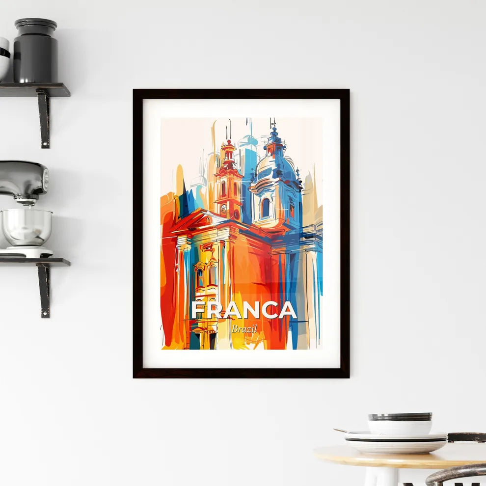 Vibrant Franca, Brazil Framed Print