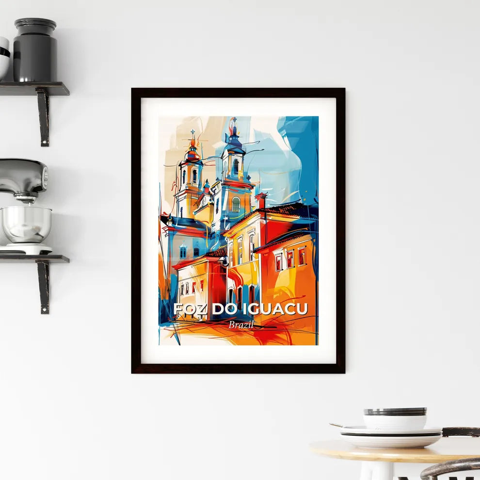 Vibrant Foz Do Iguacu, Brazil Framed Print