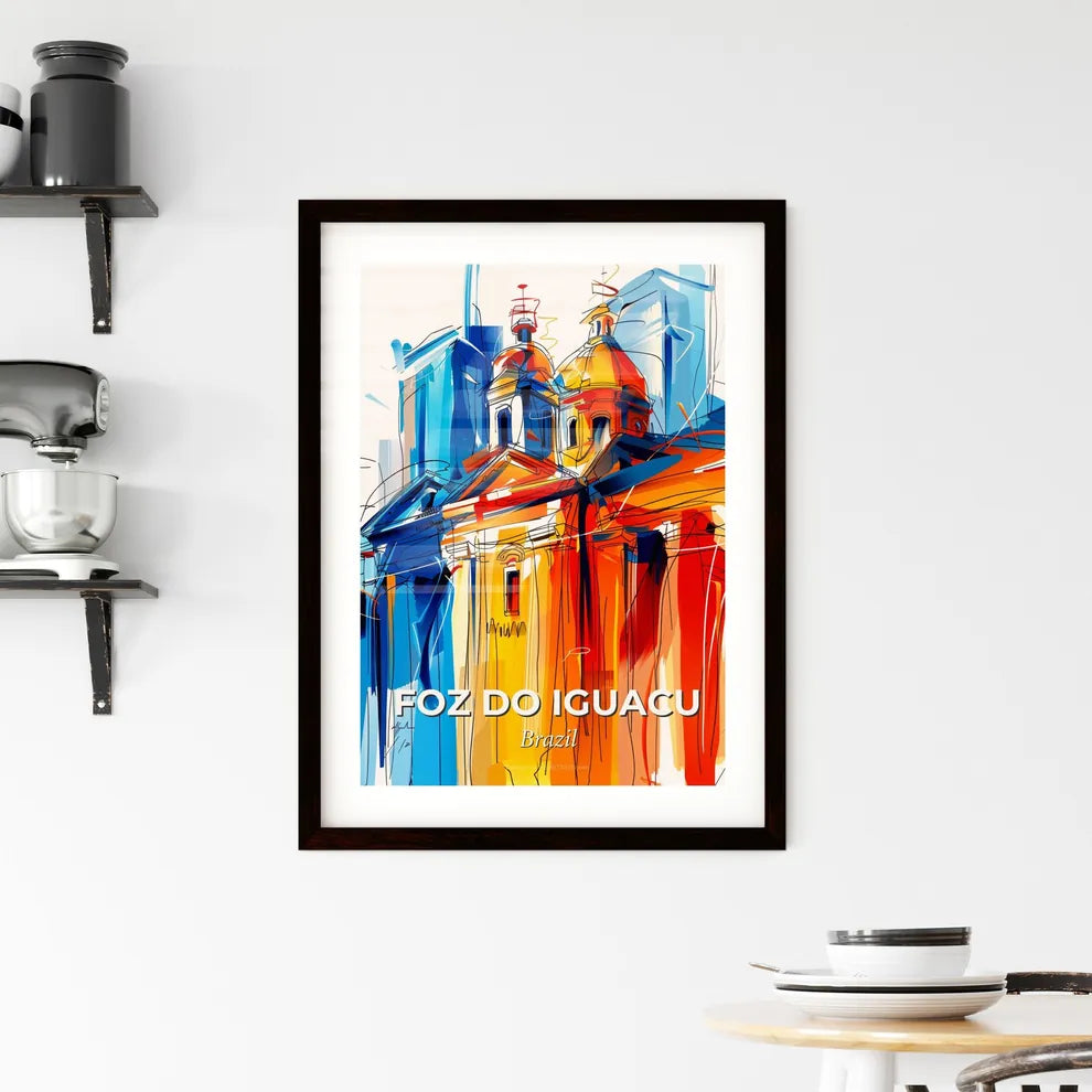 Vibrant Foz Do Iguacu, Brazil Framed Print