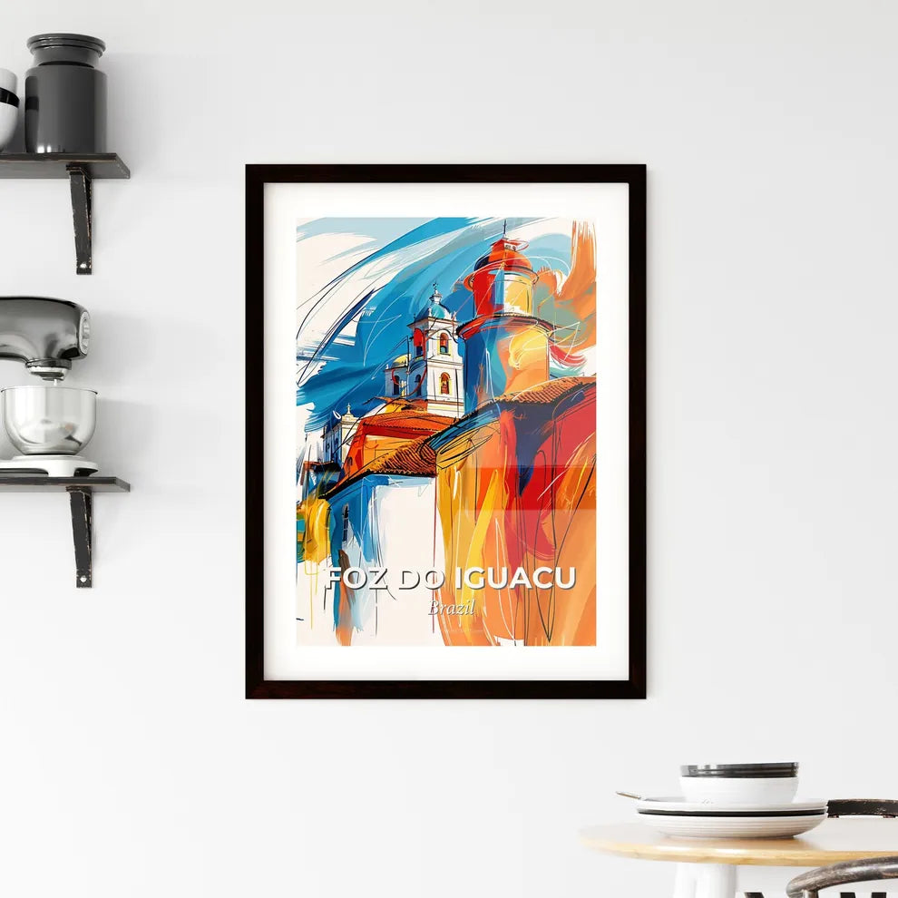 Vibrant Foz Do Iguacu, Brazil Framed Print