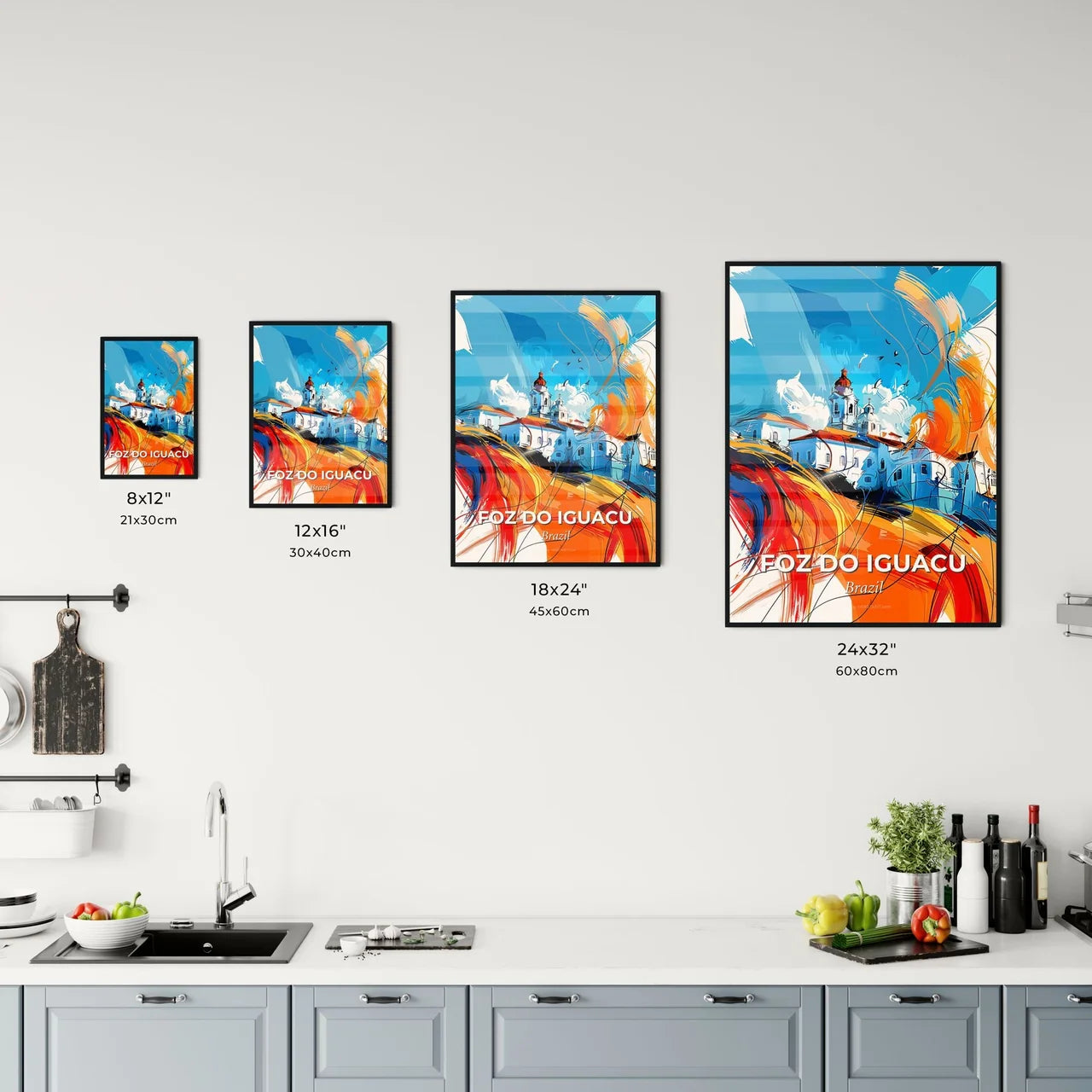 Vibrant Foz Do Iguacu, Brazil Kitchen Art