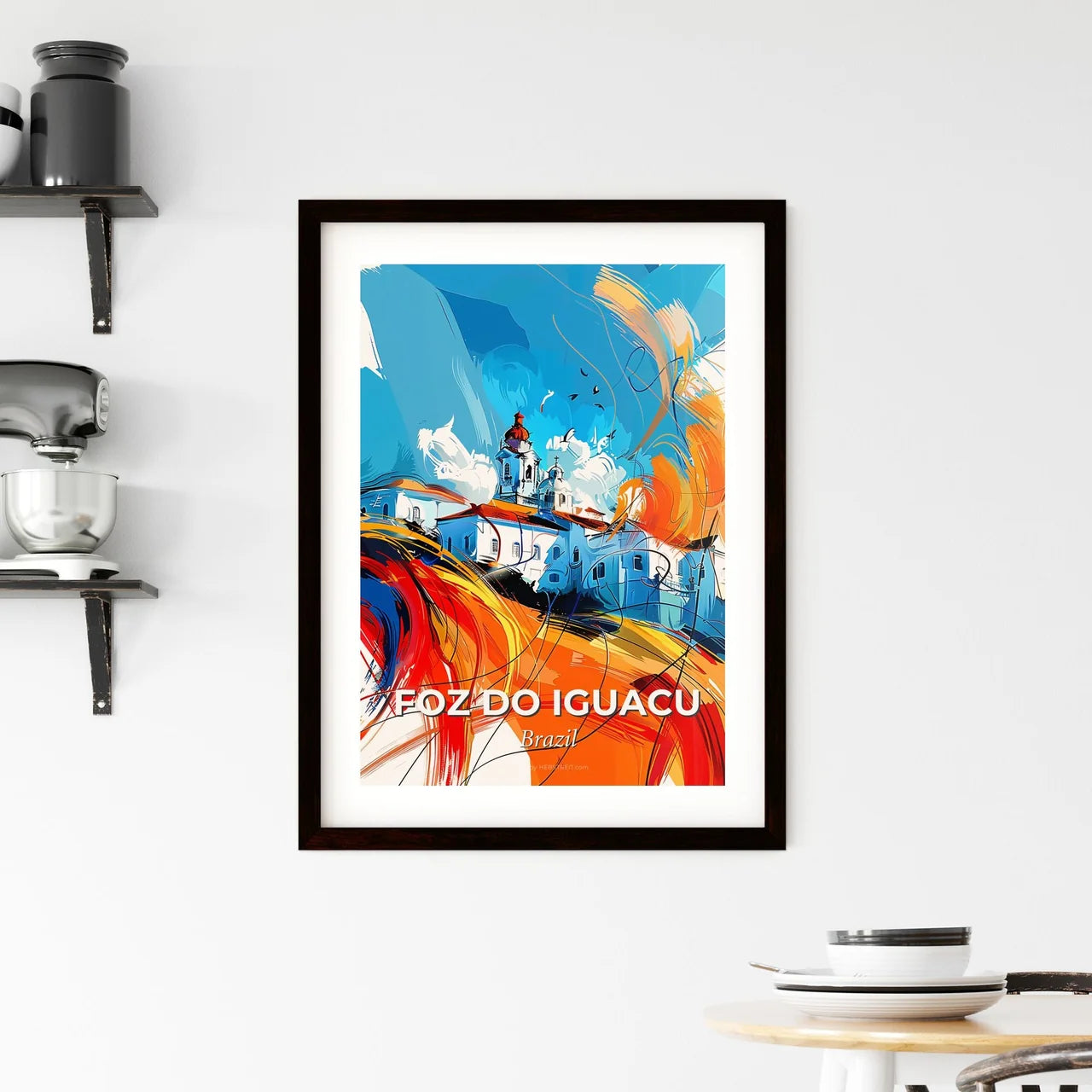 Vibrant Foz Do Iguacu, Brazil Framed Print
