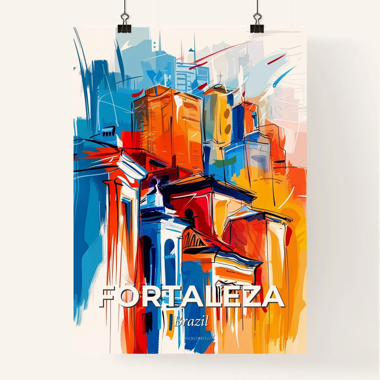 Vibrant Fortaleza, Brazil Poster