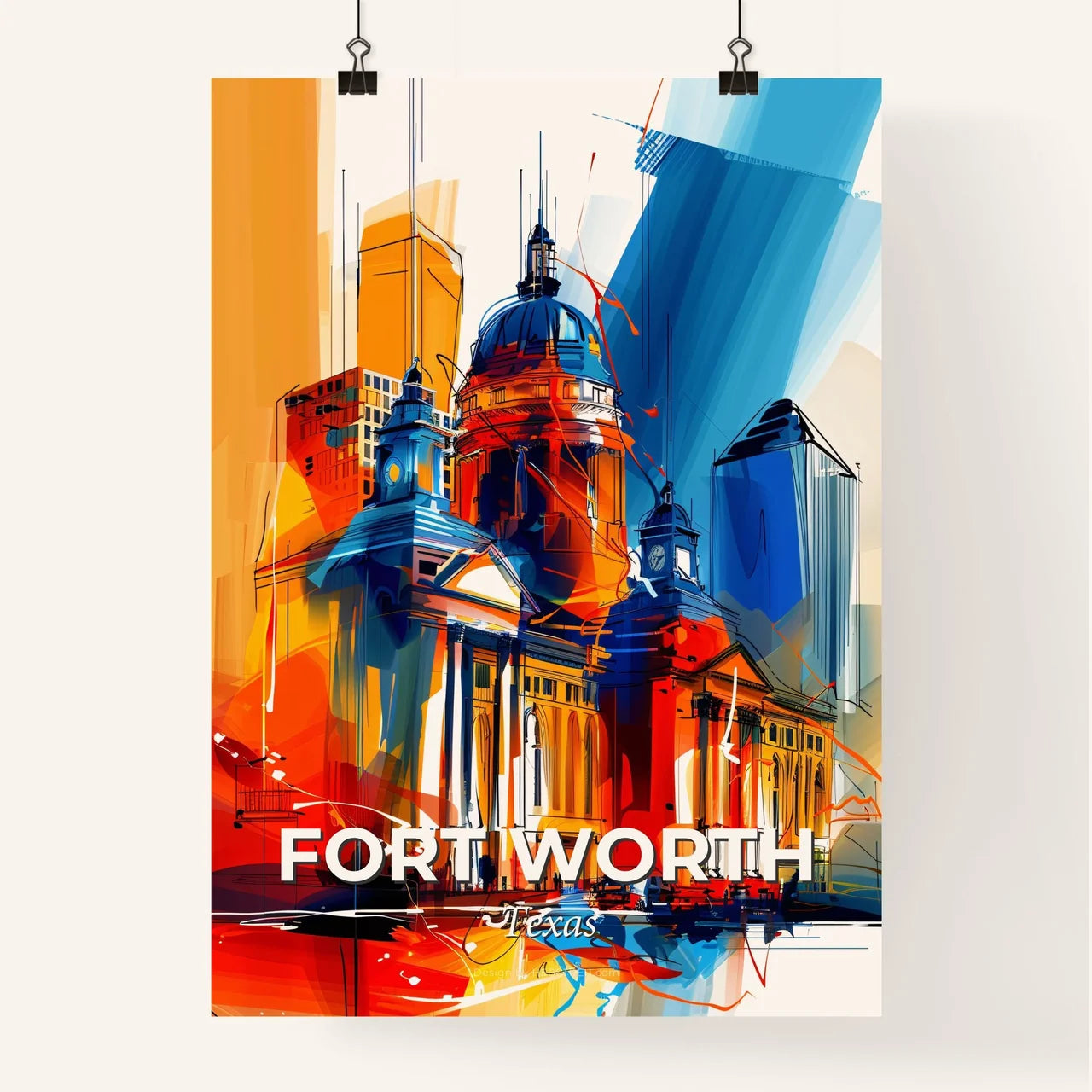 Vibrant Fort Worth, Texas Poster
