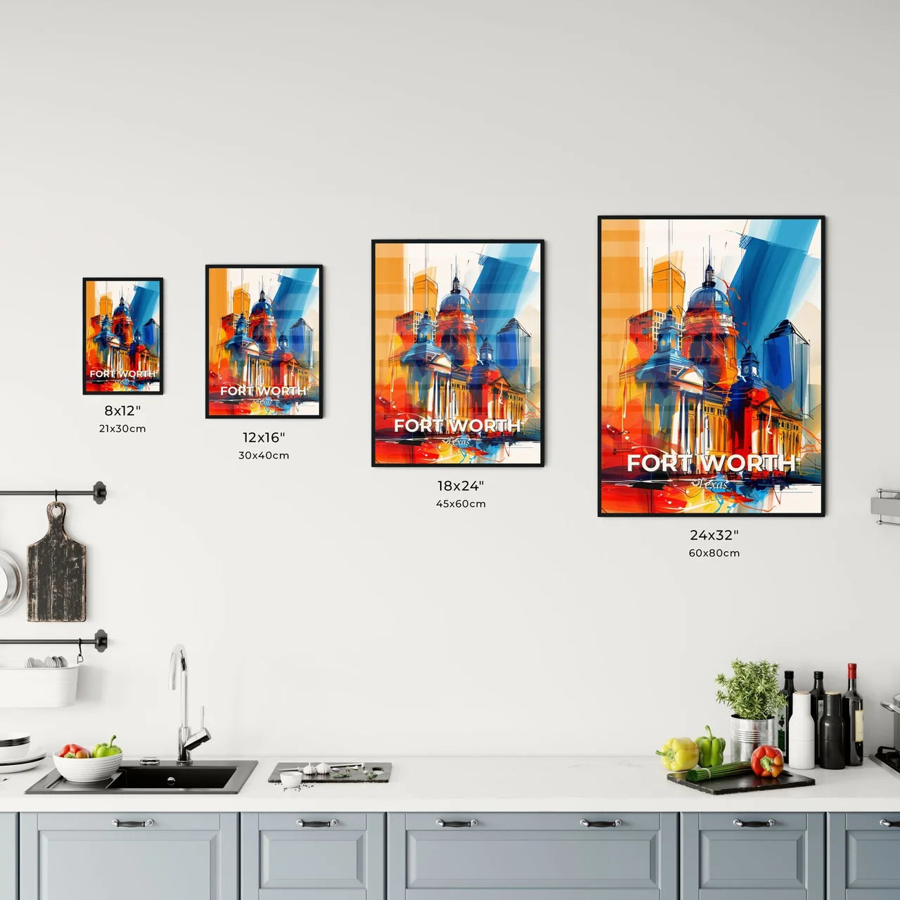 Vibrant Fort Worth, Texas Kitchen Art