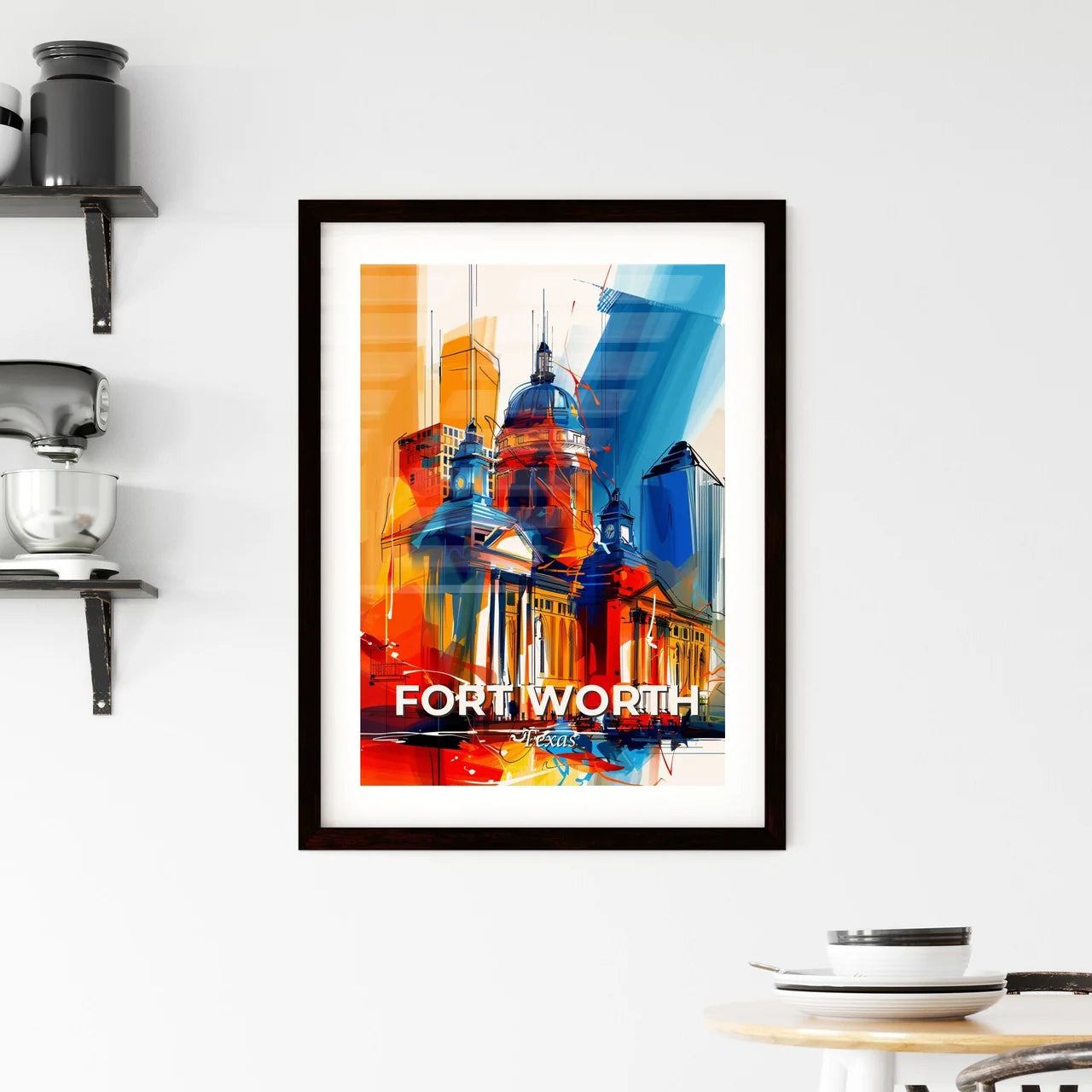 Vibrant Fort Worth, Texas Framed Print
