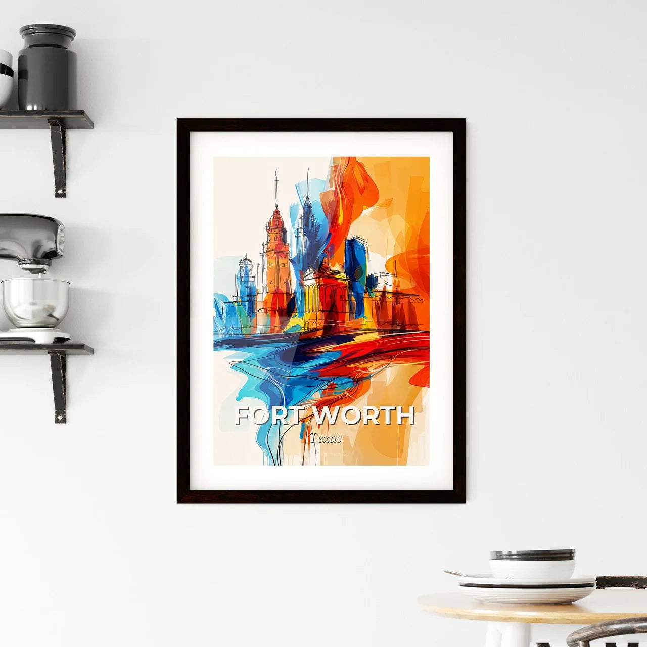 Vibrant Fort Worth, Texas Framed Print