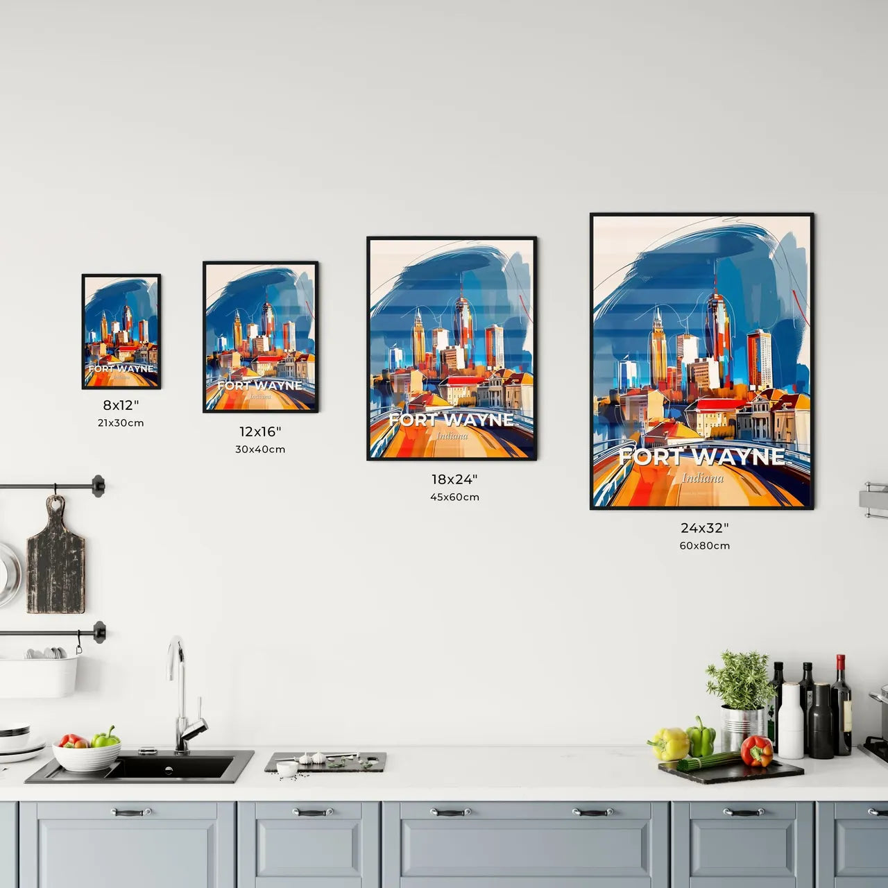 Vibrant Fort Wayne, Indiana Kitchen Art