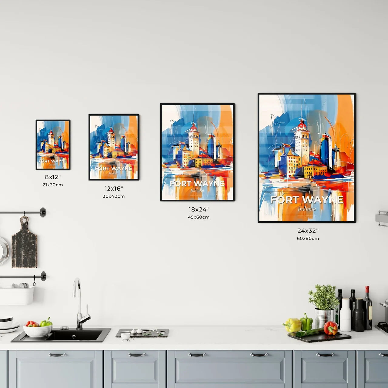 Vibrant Fort Wayne, Indiana Kitchen Art