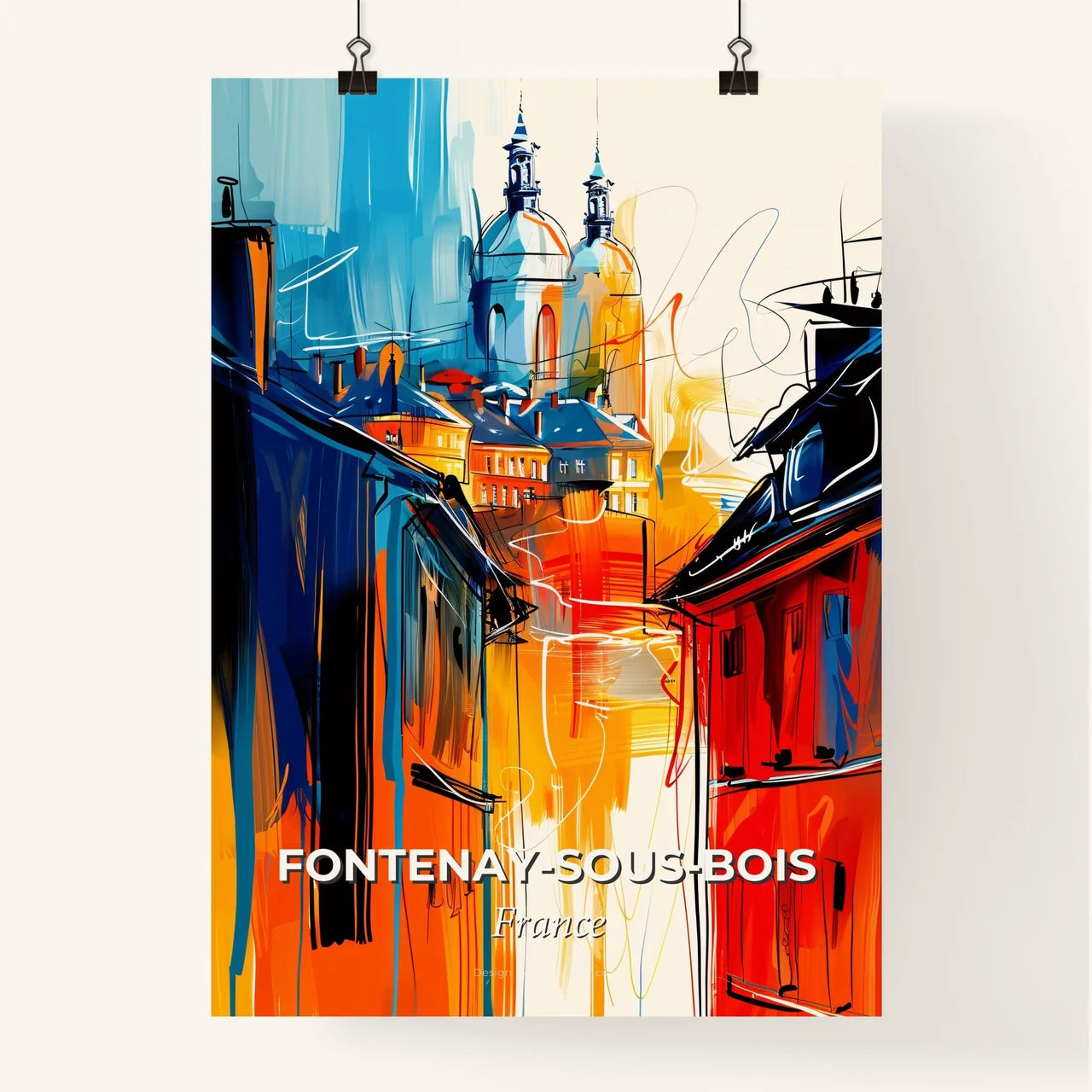 Vibrant Fontena Poster