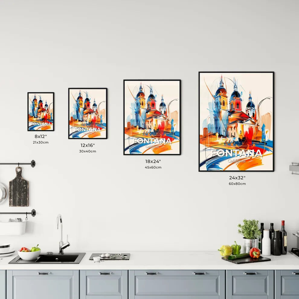 Vibrant Fontana, California Kitchen Art