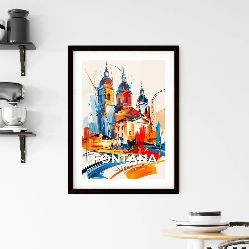 Vibrant Fontana, California Framed Print