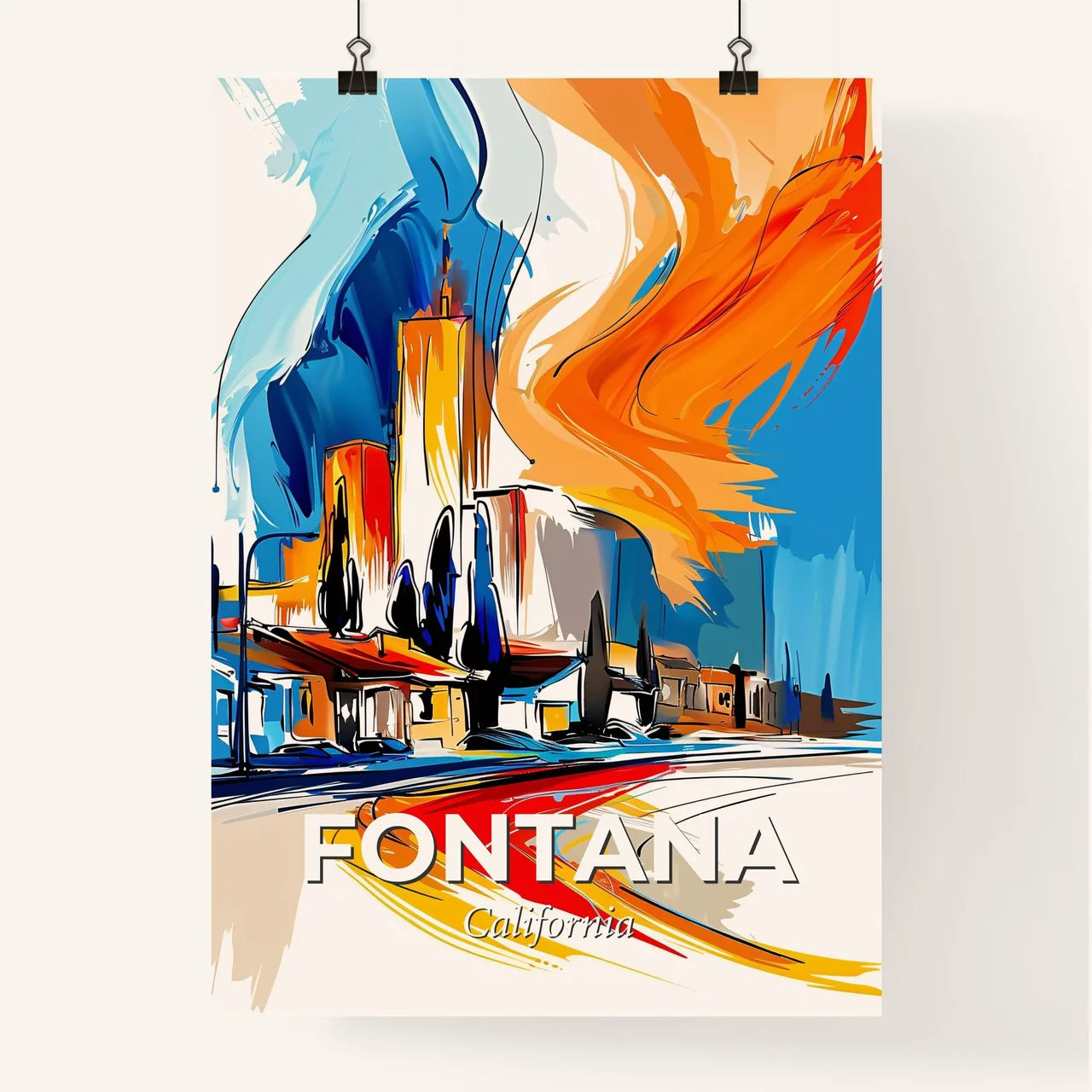 Vibrant Fontana, California Poster
