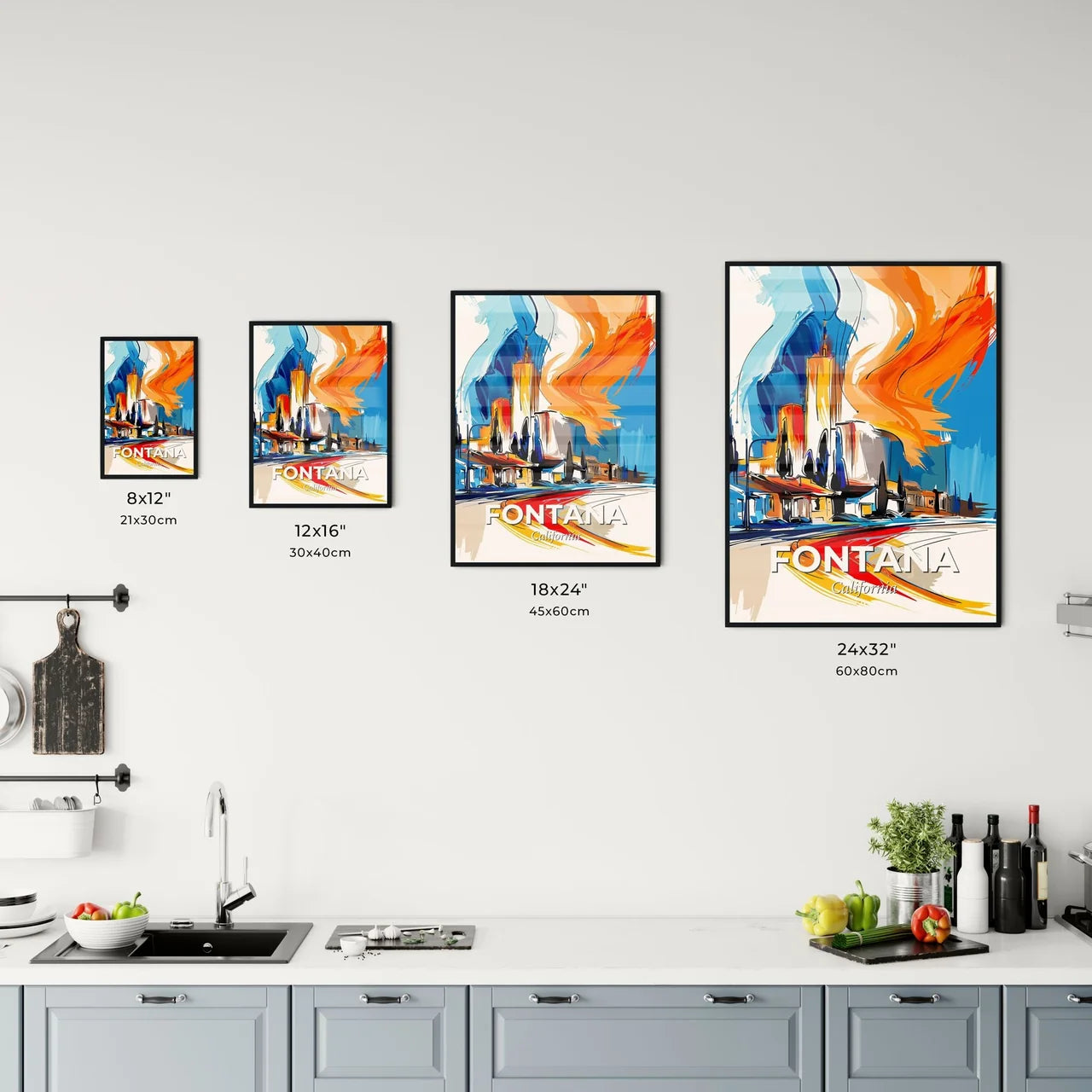Vibrant Fontana, California Kitchen Art