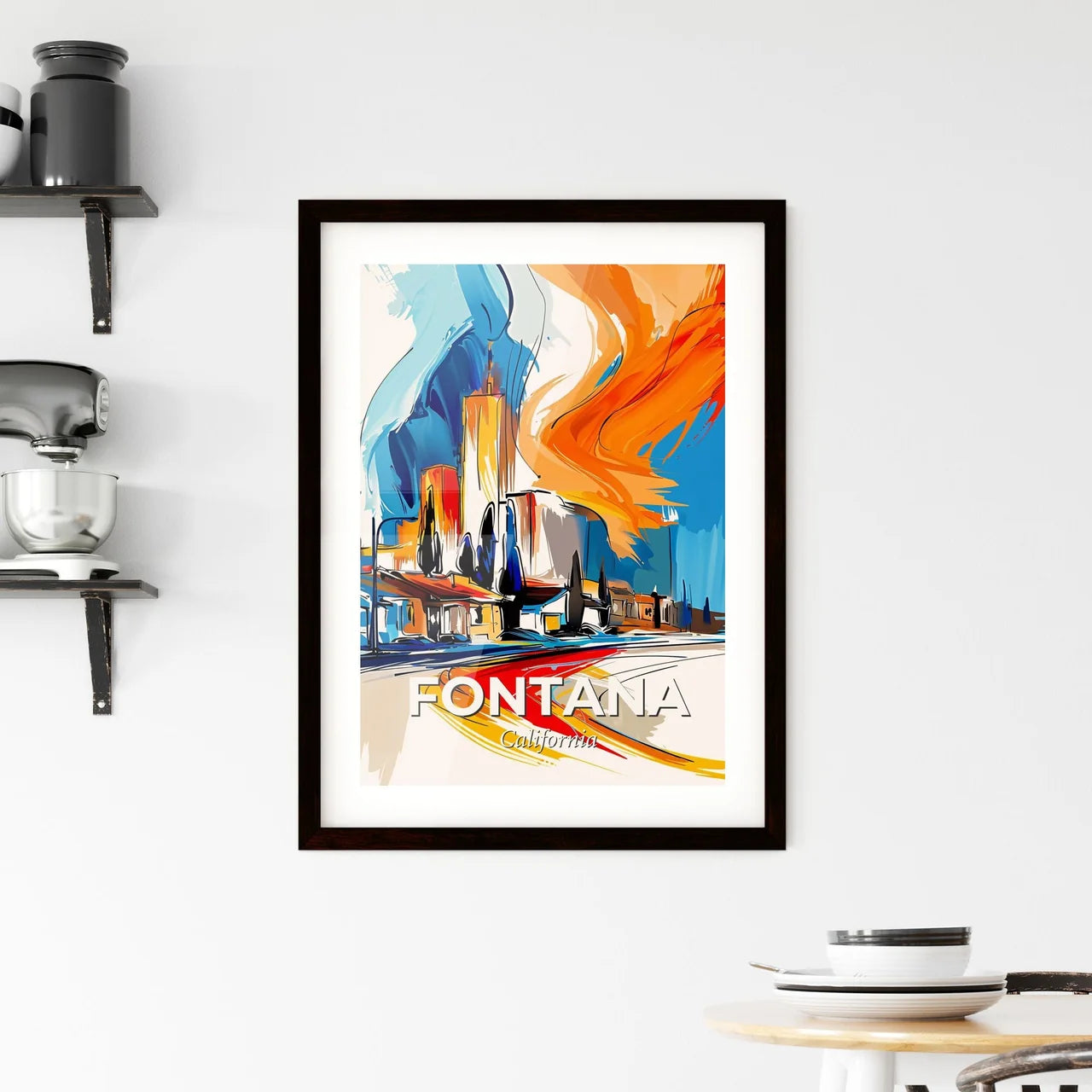 Vibrant Fontana, California Framed Print