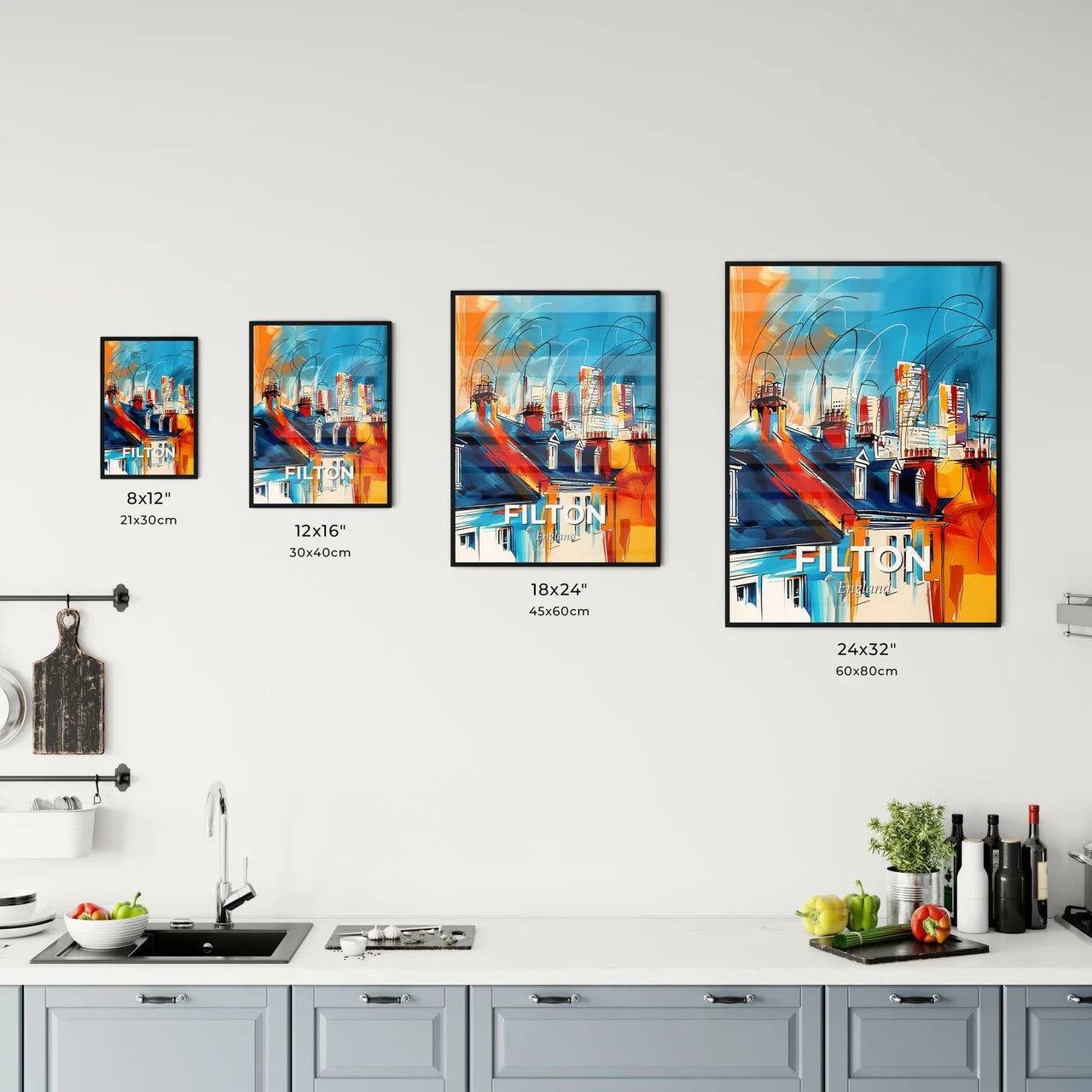 Vibrant Filton, England Kitchen Art