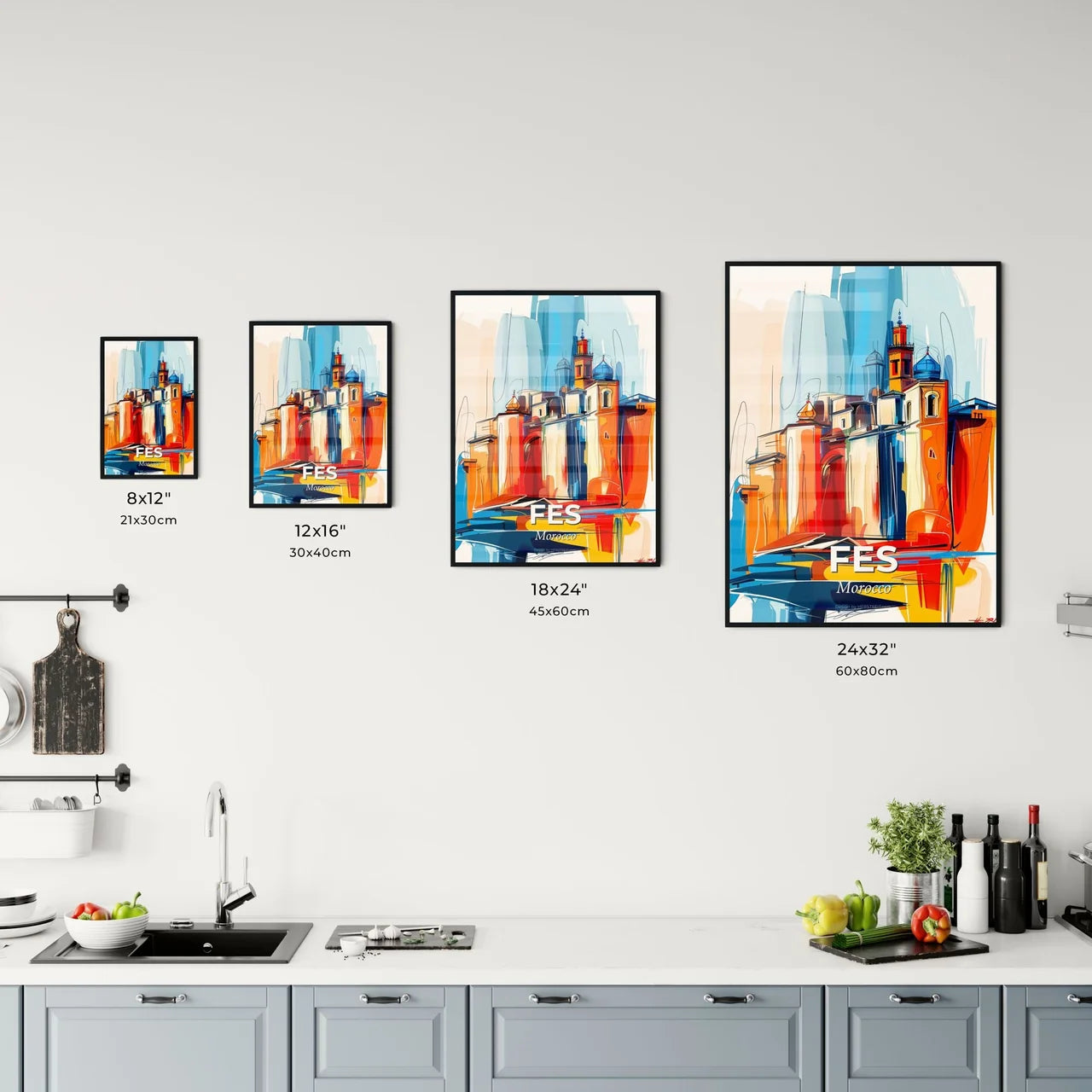 Vibrant Fes, Morocco Kitchen Art