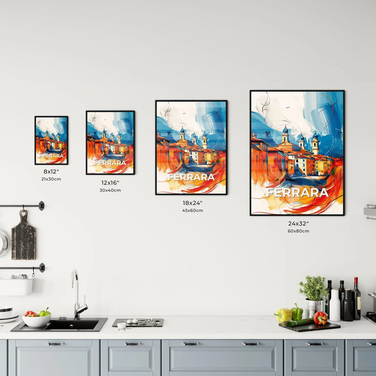 Vibrant Ferrara, Italy Kitchen Art