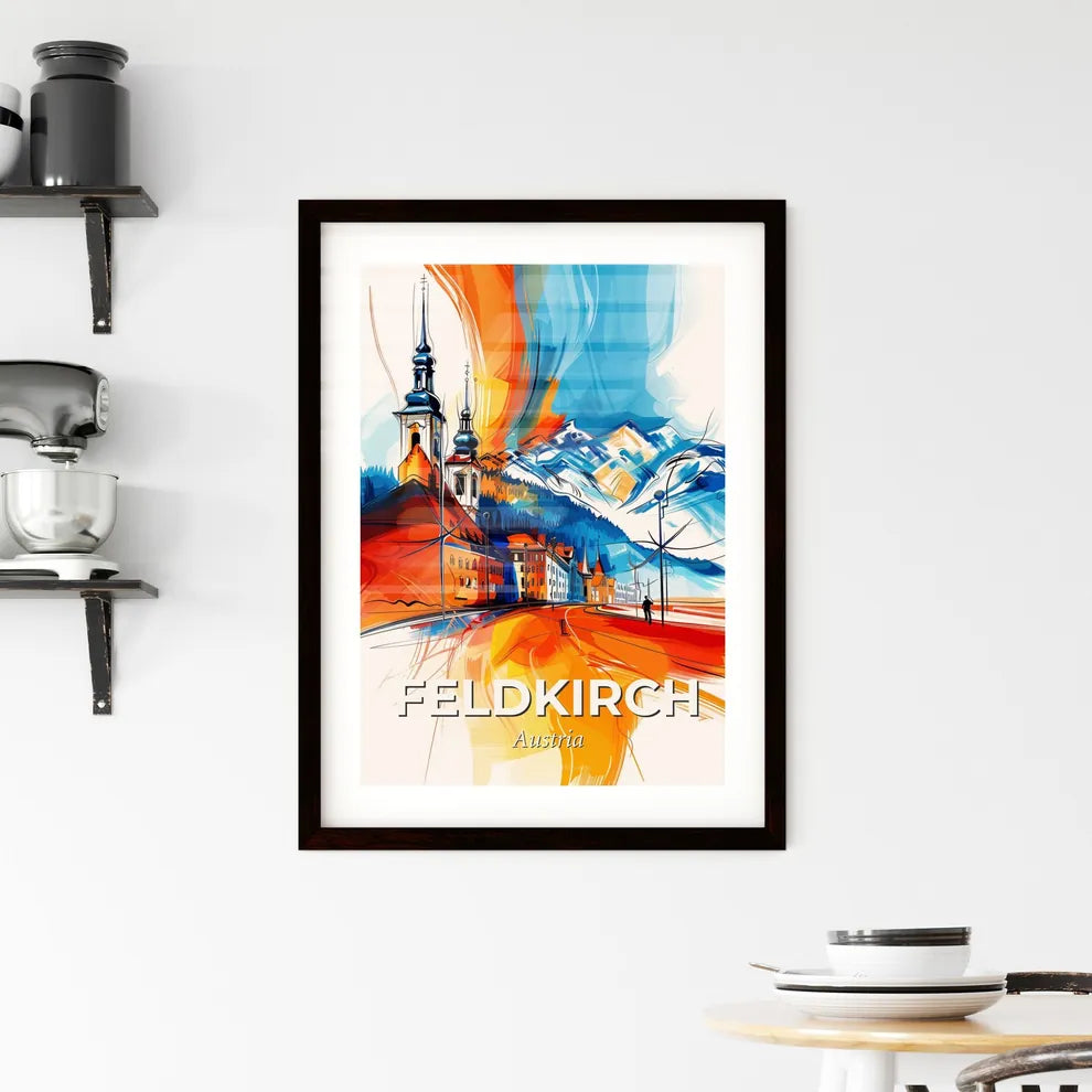 Vibrant Feldkirch, Austria Framed Print