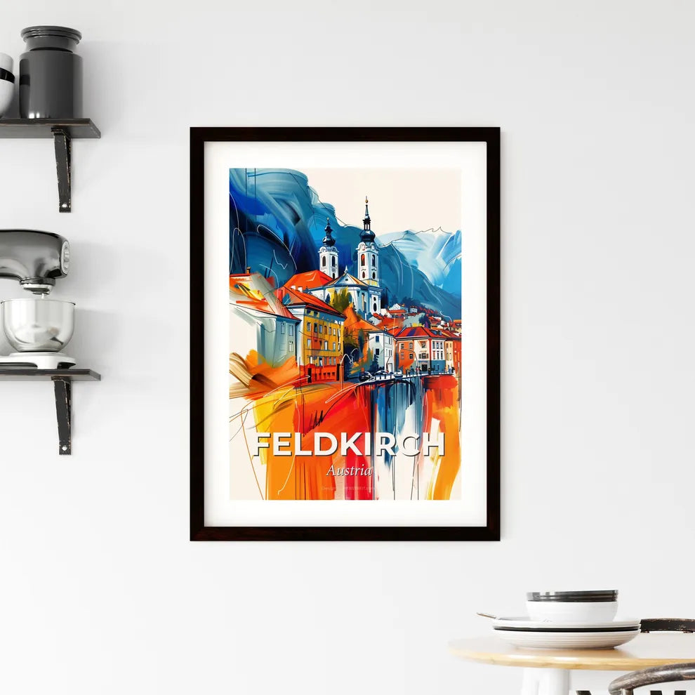 Vibrant Feldkirch, Austria Framed Print