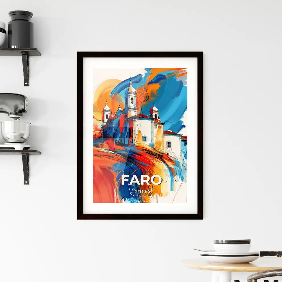 Vibrant Faro, Portugal Framed Print