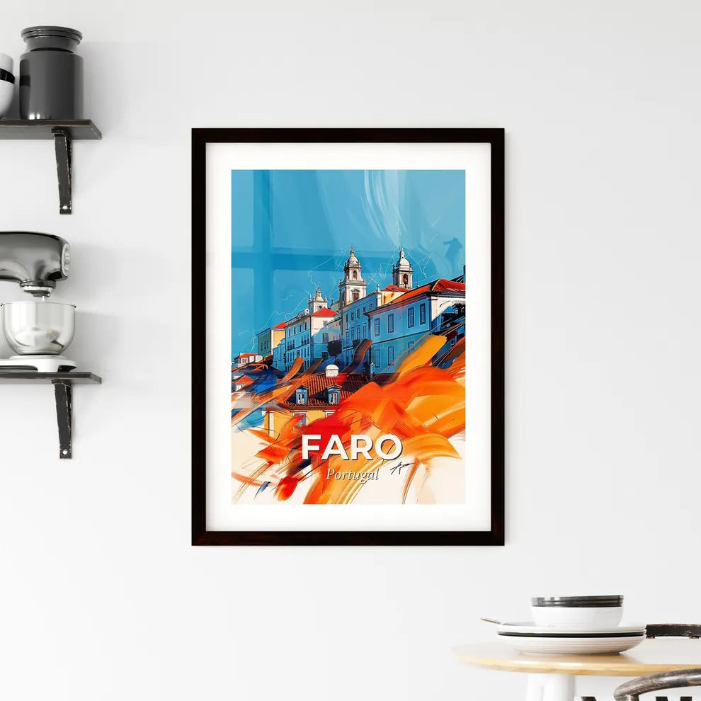Vibrant Faro, Portugal Framed Print