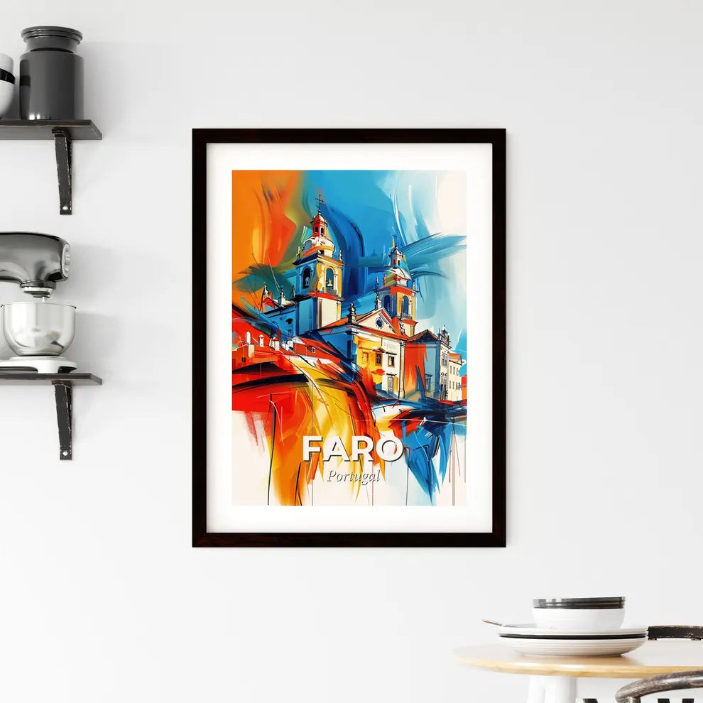 Vibrant Faro, Portugal Framed Print