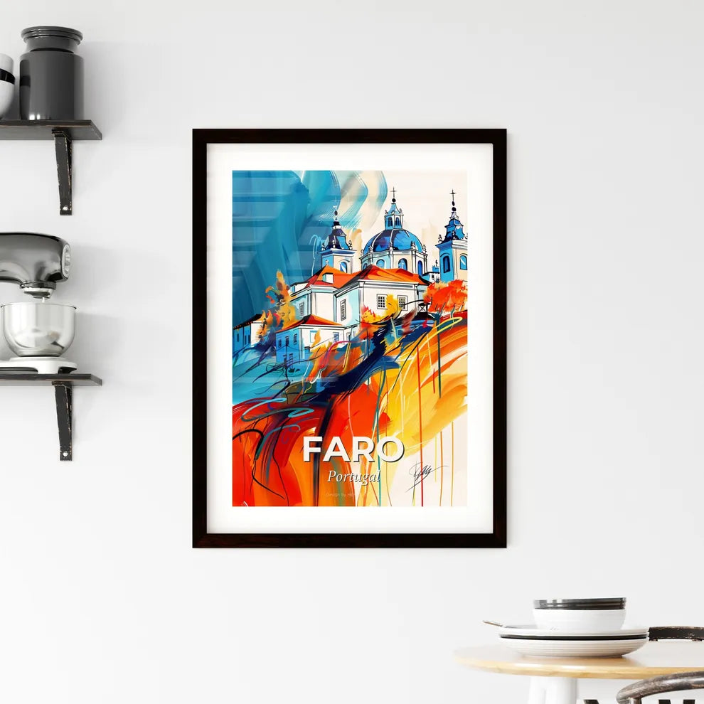 Vibrant Faro, Portugal Framed Print