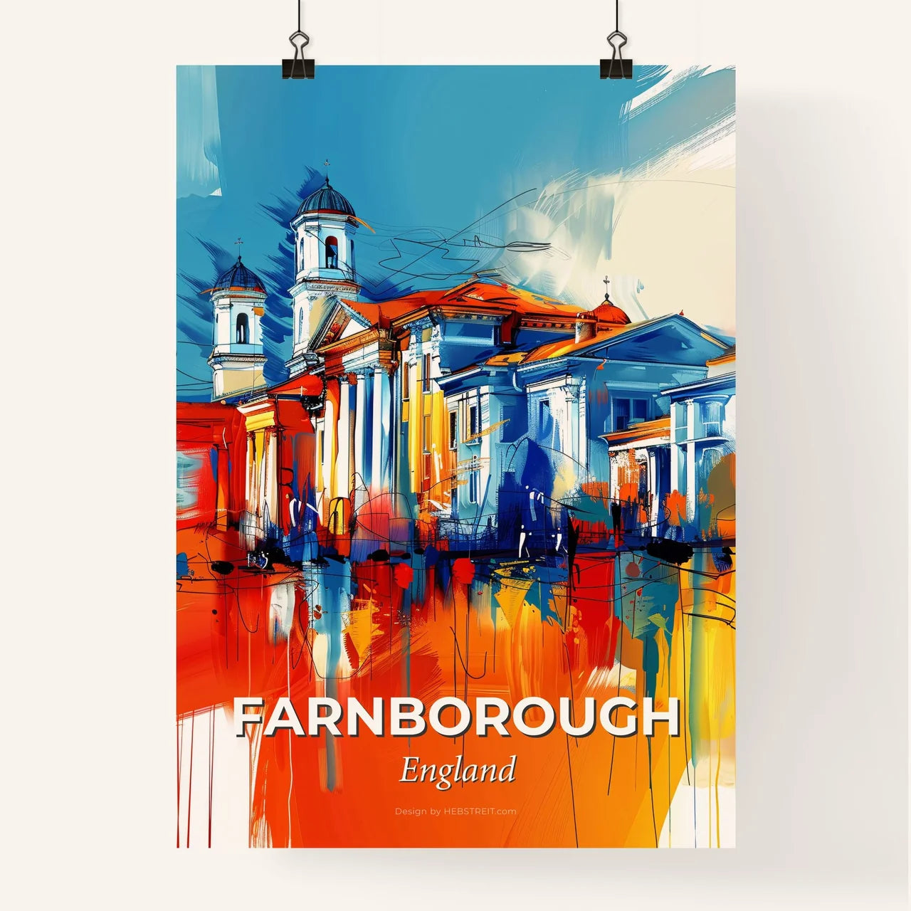 Vibrant Farnborough, England Poster