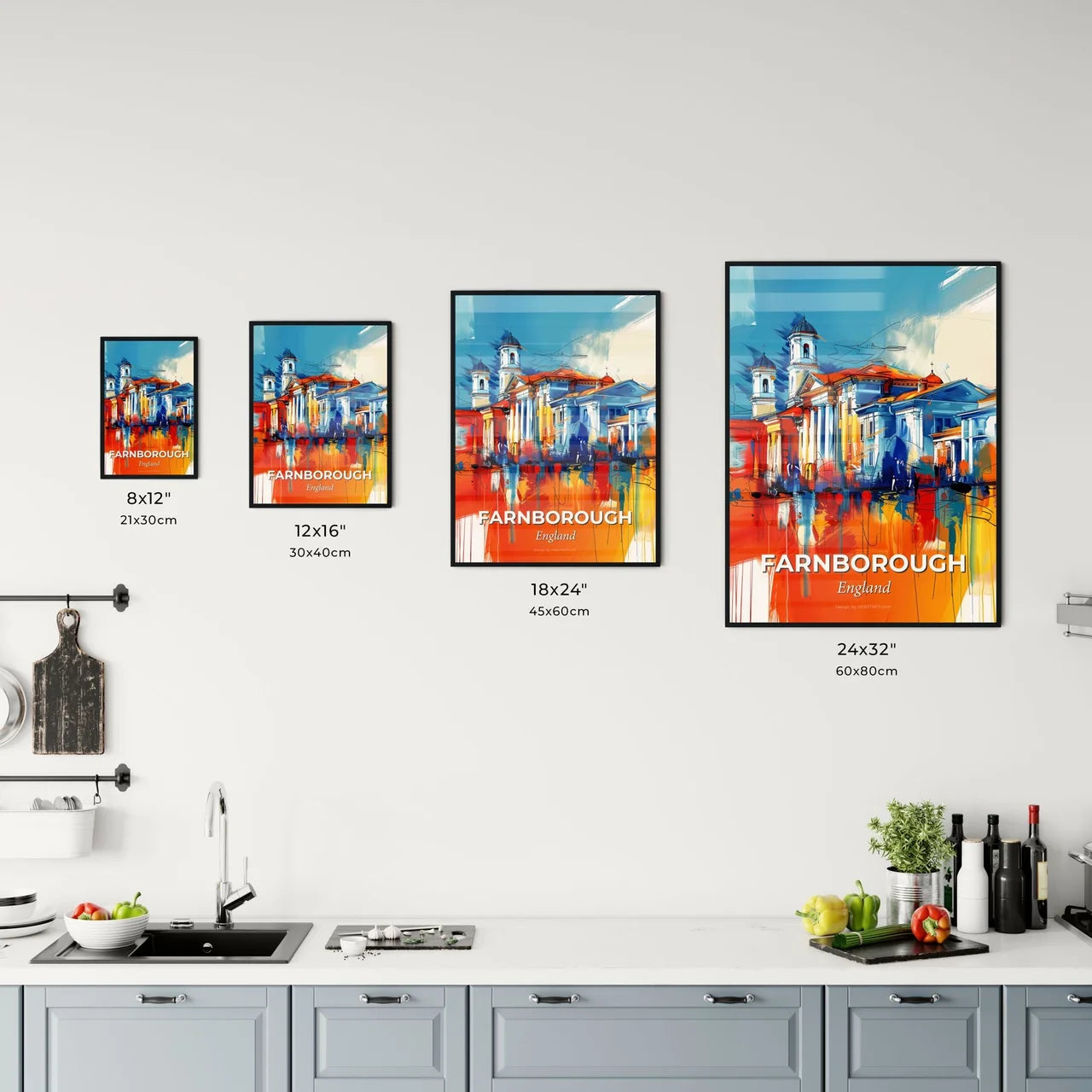 Vibrant Farnborough, England Kitchen Art