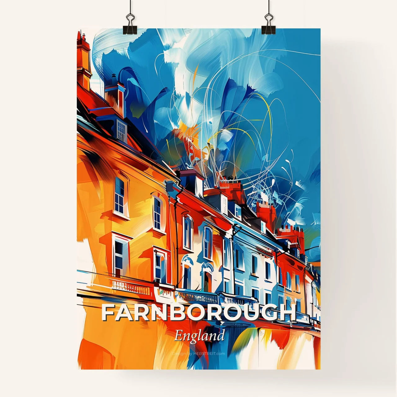 Vibrant Farnborough, England Poster