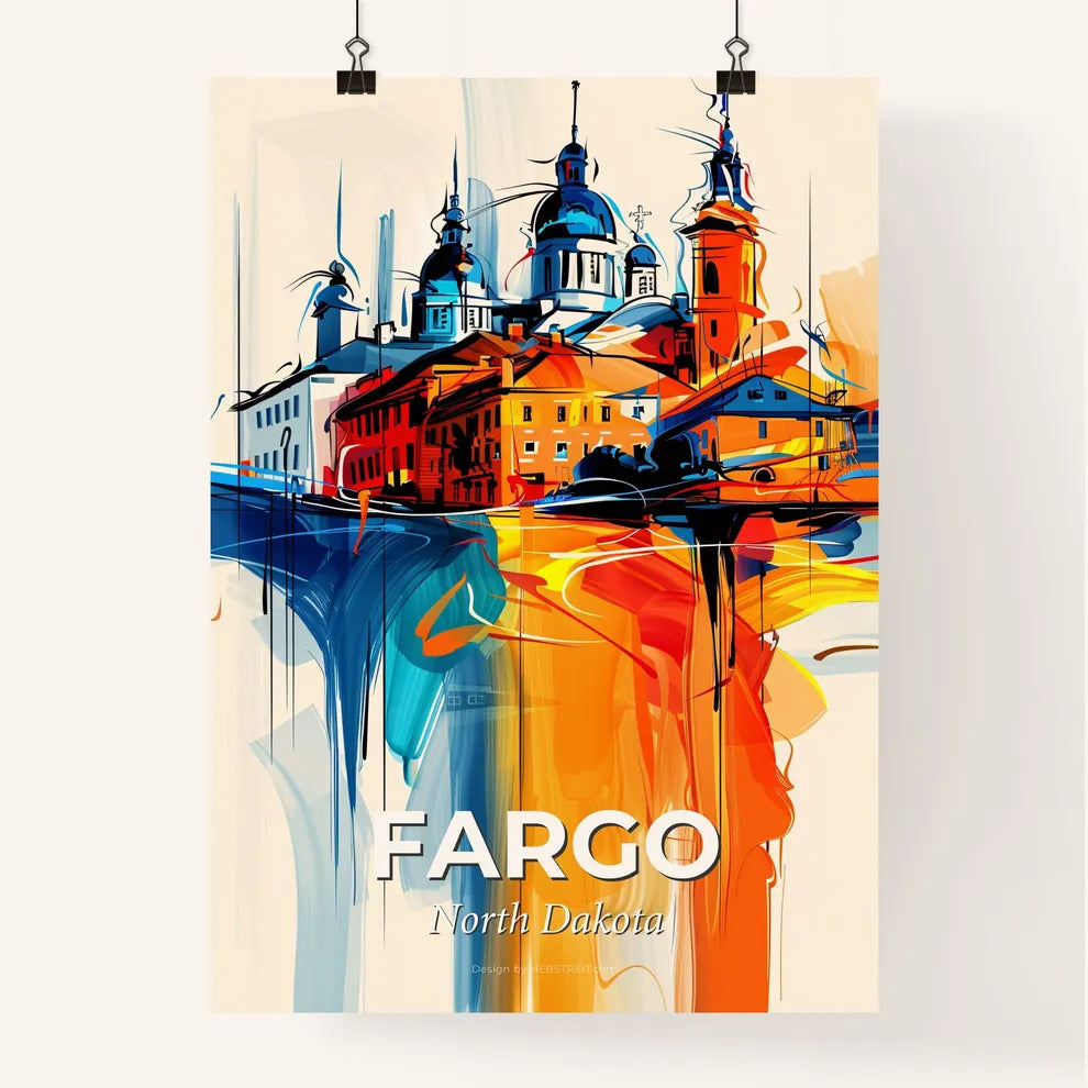 Vibrant Fargo, North Dakota Poster