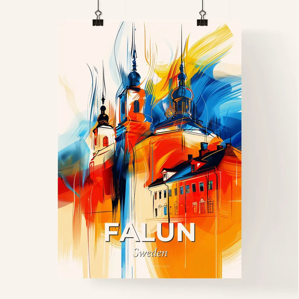 Vibrant Falun, Sweden Poster
