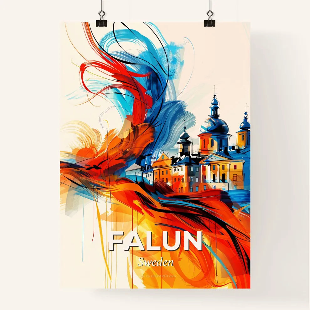 Vibrant Falun, Sweden Poster