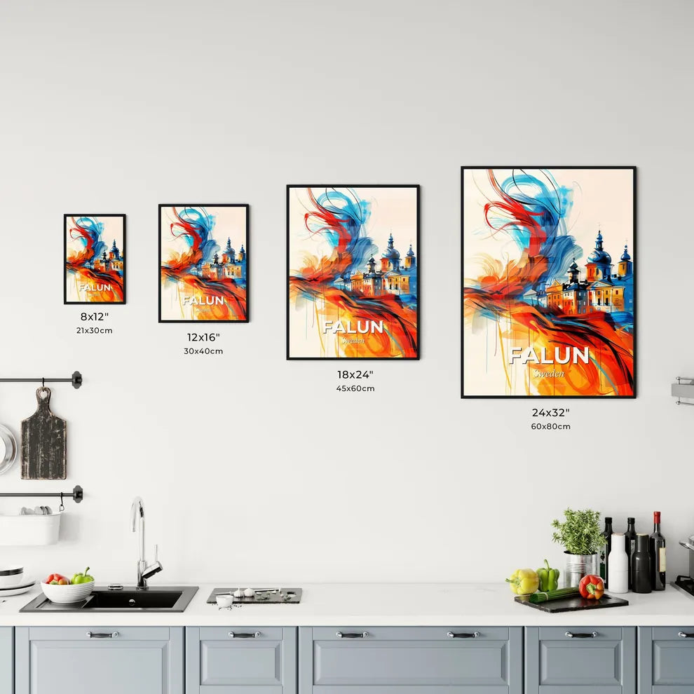 Vibrant Falun, Sweden Kitchen Art