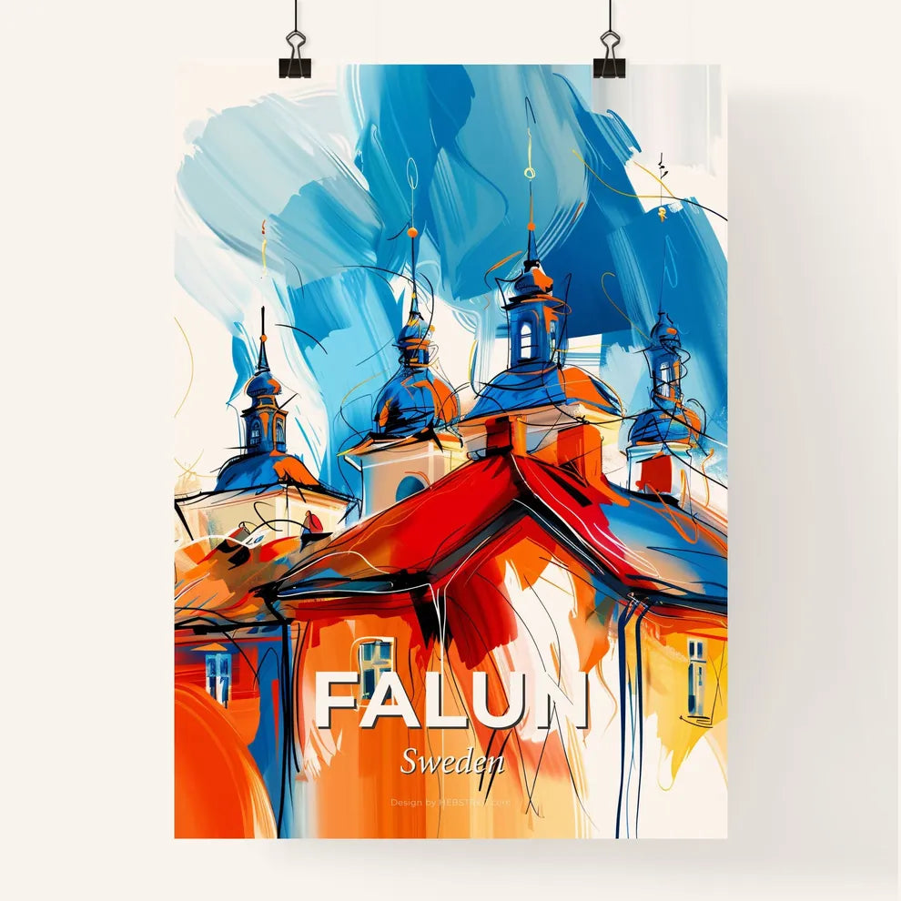 Vibrant Falun, Sweden Poster