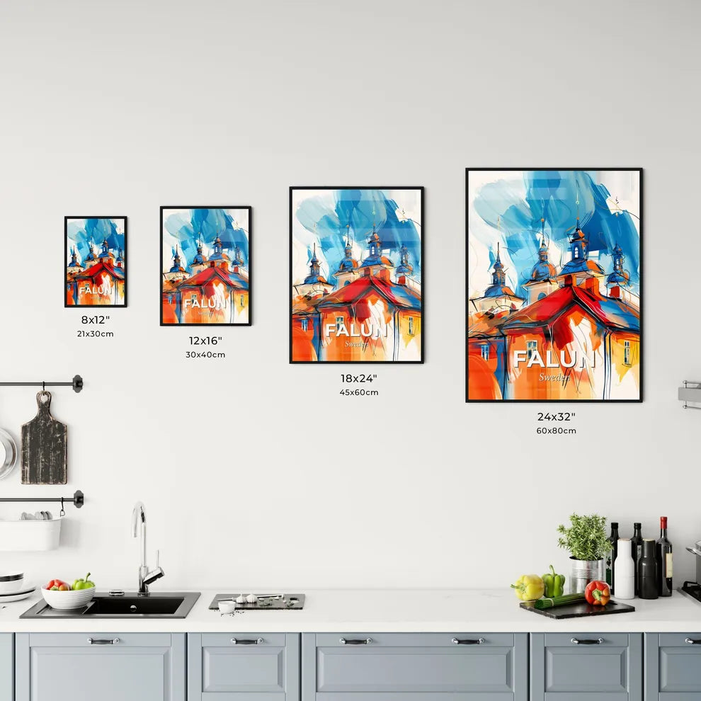 Vibrant Falun, Sweden Kitchen Art