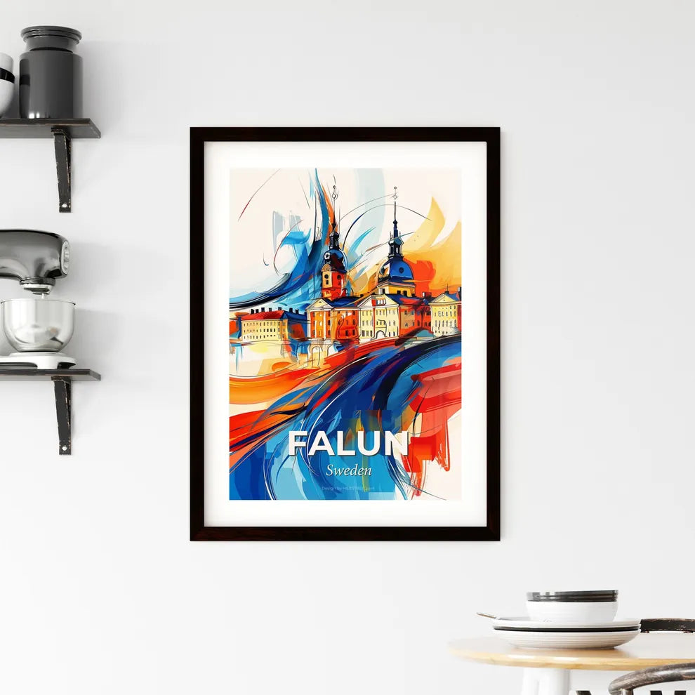 Vibrant Falun, Sweden Framed Print