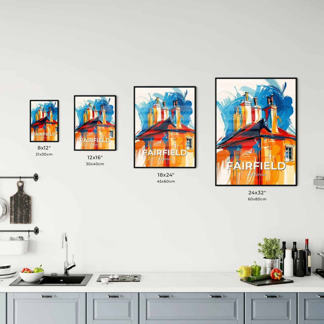 Vibrant Fairfield, California Kitchen Art