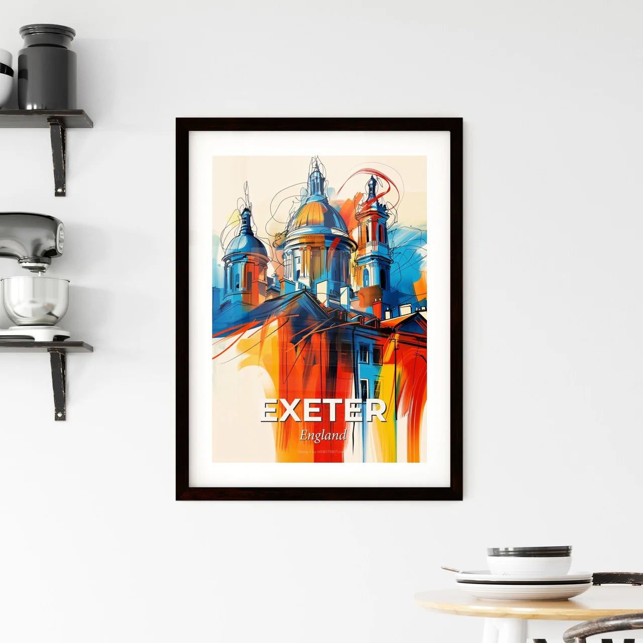 Vibrant Exeter, England Framed Print