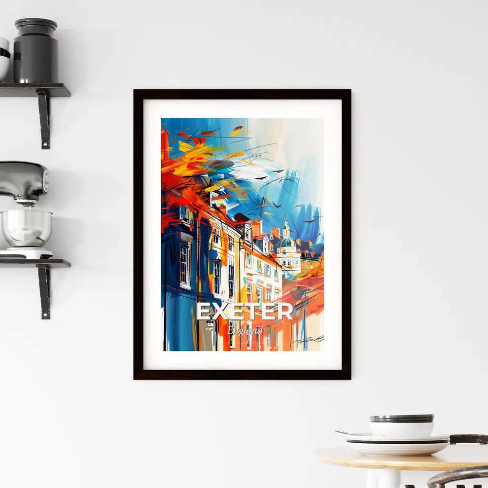 Vibrant Exeter, England Framed Print